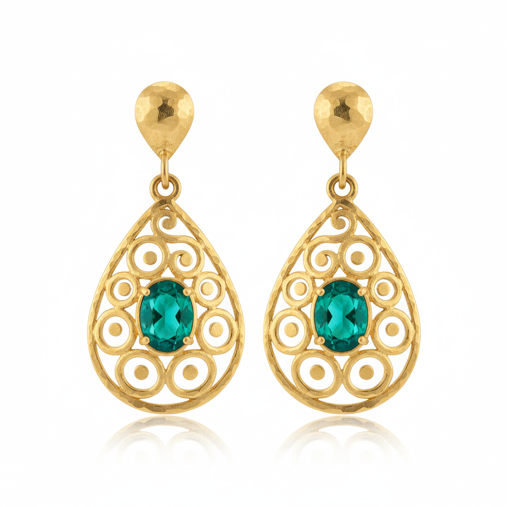Boucles d'Oreilles Pendante Goutte