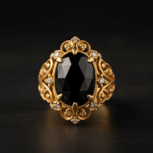 Bague 'Sérénité Noire'